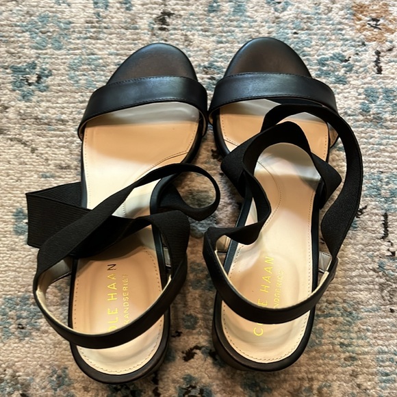 Cole Haan Aniston Block Heel Black Sandal - Picture 11 of 16